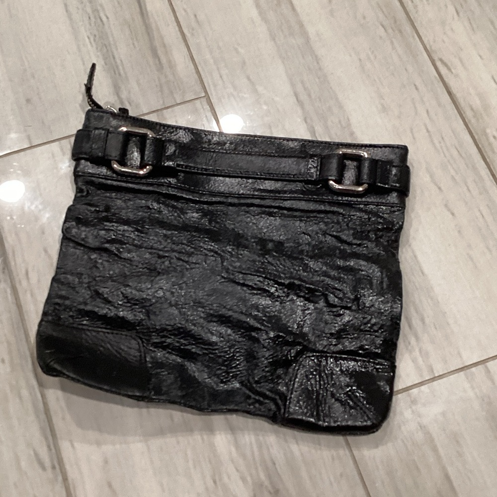 Club Monaco Black Textured Leather Clutch